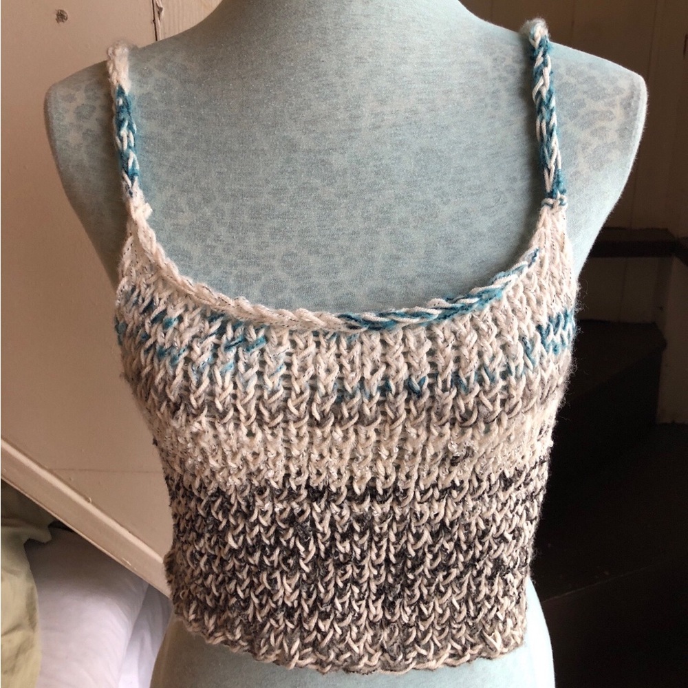 Hand knitted crop top